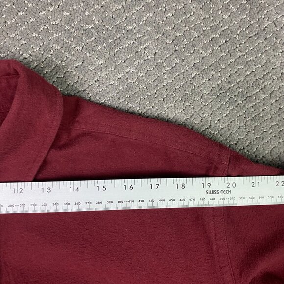 LL Bean Chamois Cloth Shirt Men's Large Red Cotton Hiking Outdoor Button 0 MT03 - Picture 8 of 10